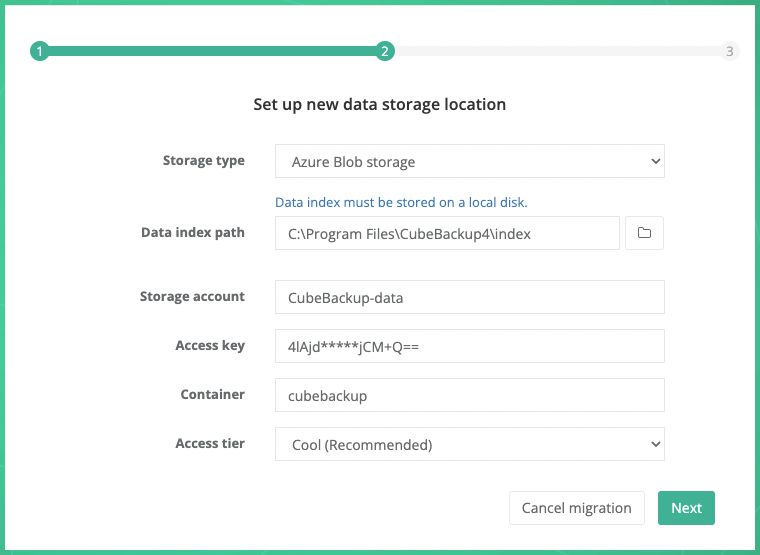 Migrate to Azure cloud storage