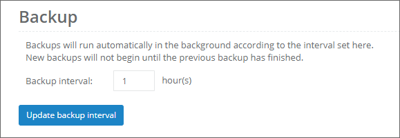 backup interval